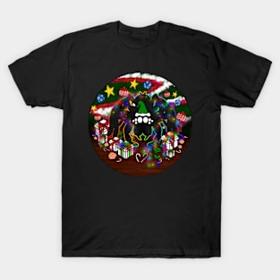 Santa Spider Full Design (Rainbow 2) T-Shirt